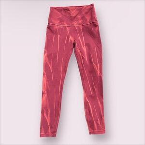 lululemon athletica Ebb to Street Red Marble Leggings